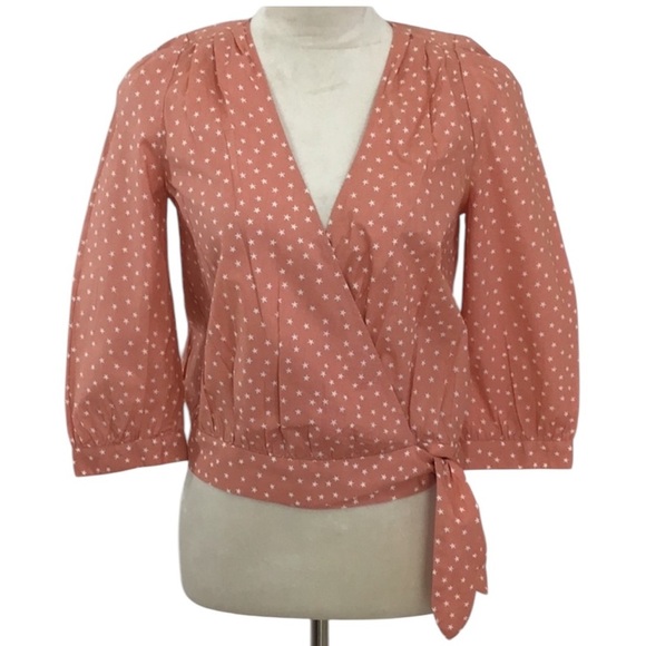 Madewell Star Scatter Wrap Blouse Size XS NWOT - Picture 5 of 9